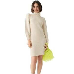 J Crew Puff-sleeve turtleneck sweater-dress
